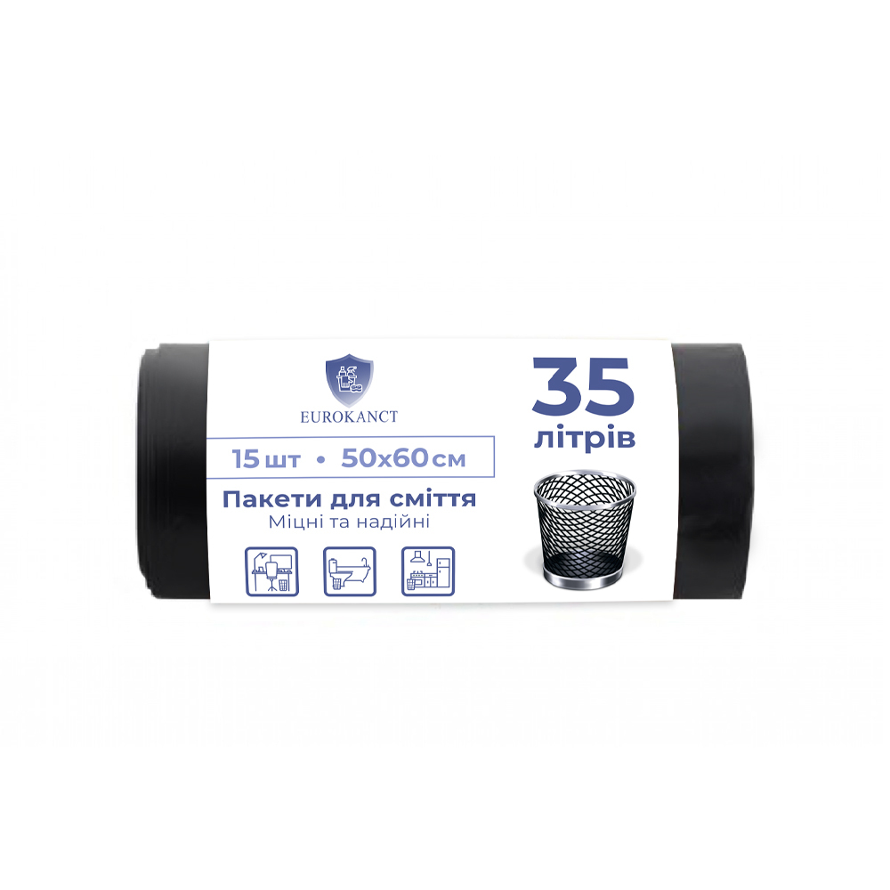 Пакети для сміття Еurokanct 35 л / 15 шт